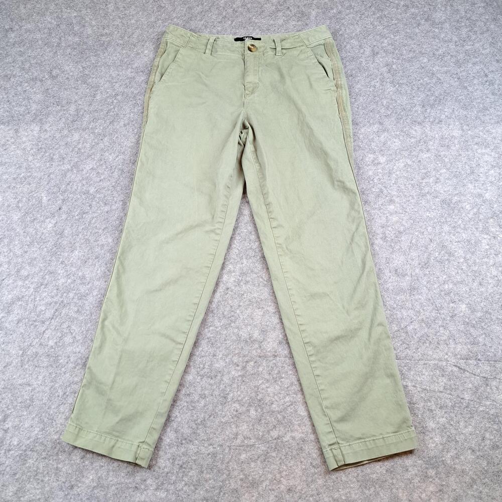 Quince Pants Womens 27 Sage Green Chino Stretch Cotton Slim Straight Commuter